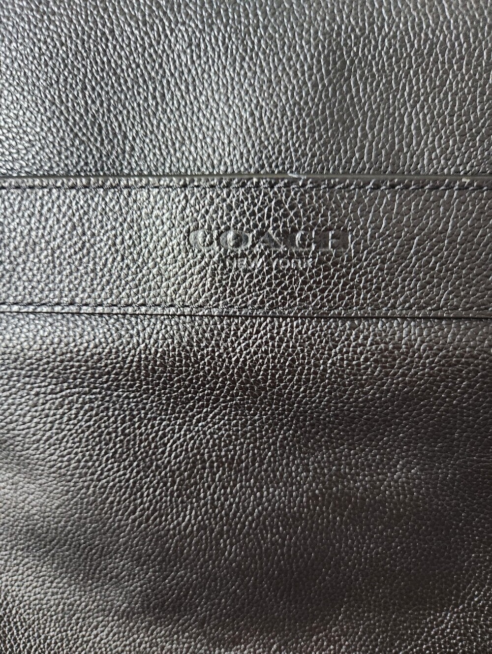 Coach Black Pebbled Leather Messenger Crossbody - Picture 2 of 4